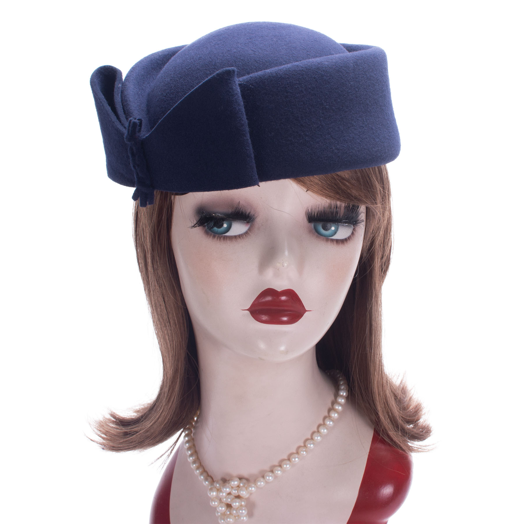 Fedora Hat Wool - Lawliet Teardrop Fascinator Wanita tampilan Vintage