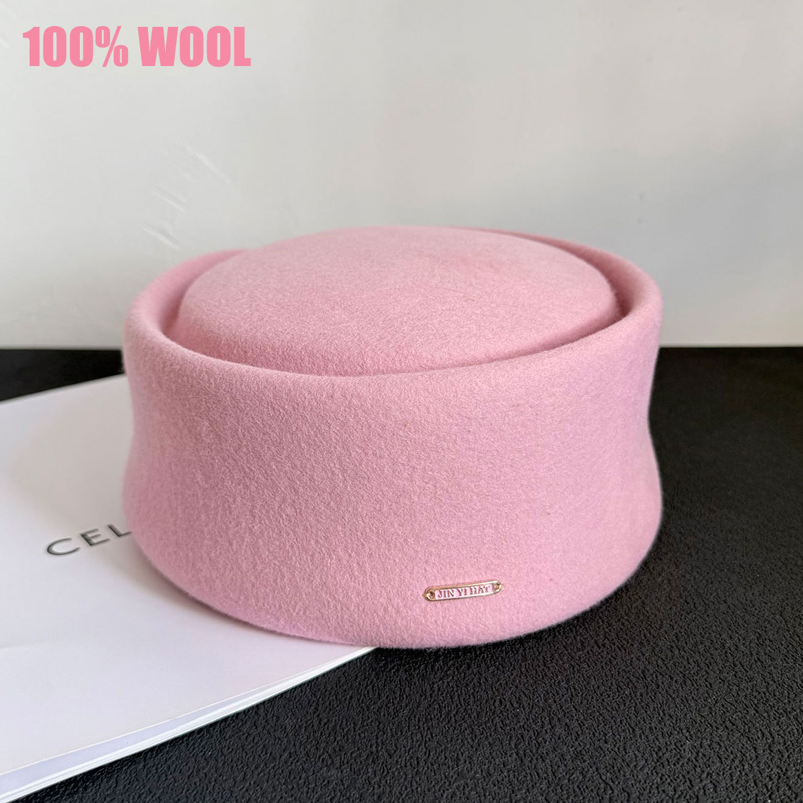 Beret French Wool - Topi Baret Wanita Model Kotak Obat