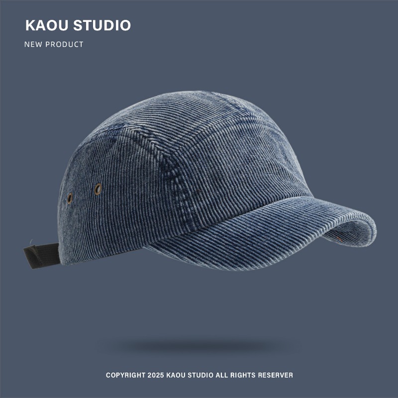 Corduroy Cap 5 Panel - Topi Corduroy 5 Panel Unisex, Topi