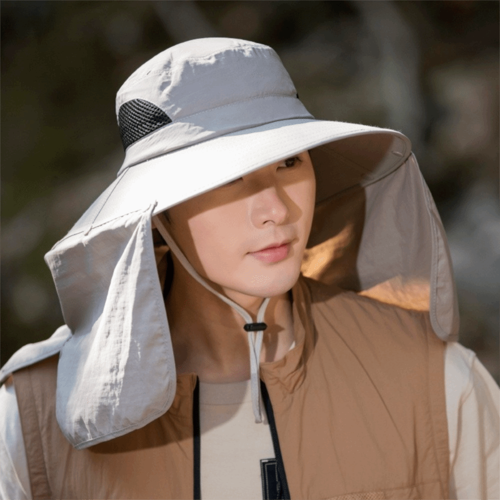 Visor Sun Hat - Topi Matahari Pria Bahan Kain Modis,