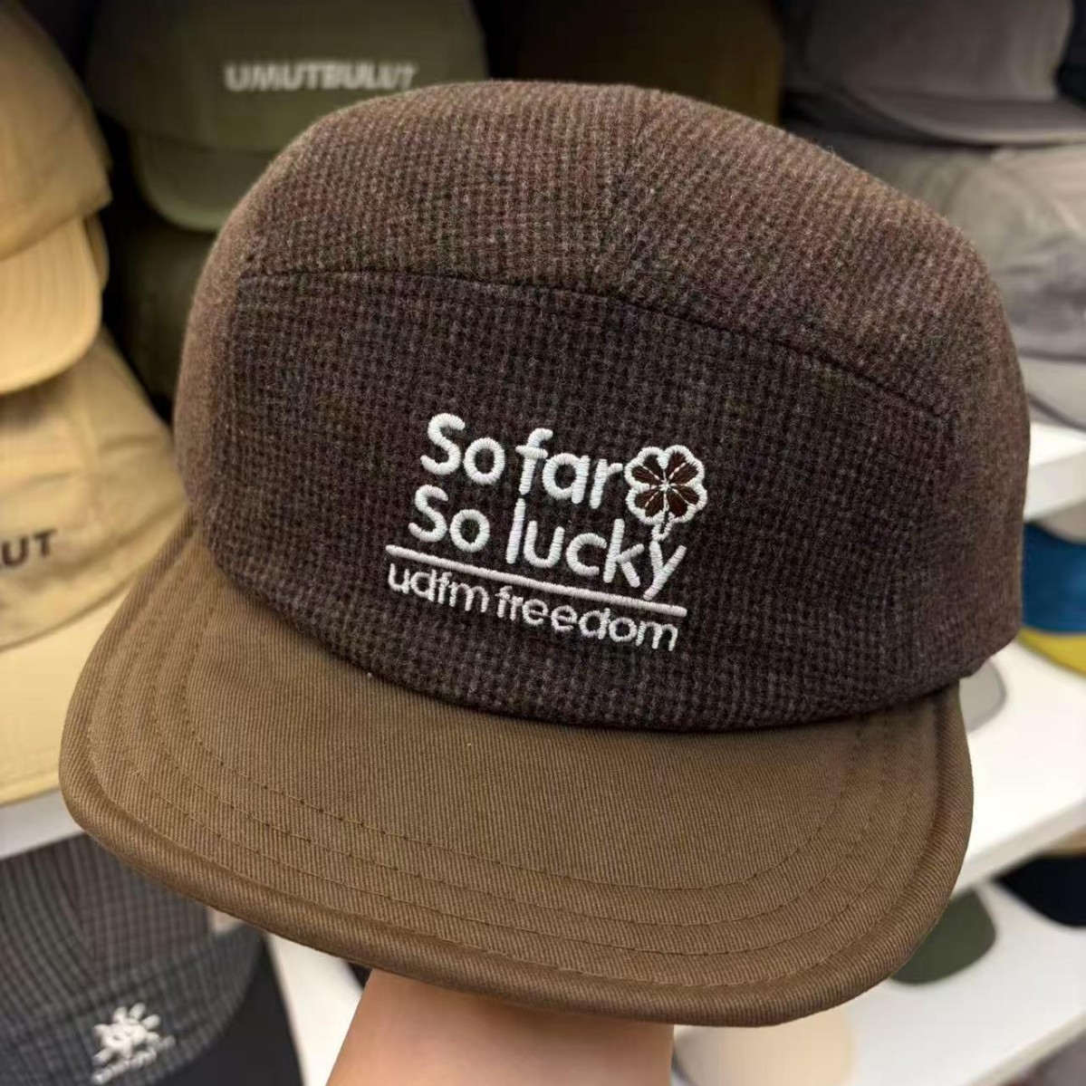 Corduroy Cap 5 Panel - Topi Baseball Musim Gugur Musim Dingin