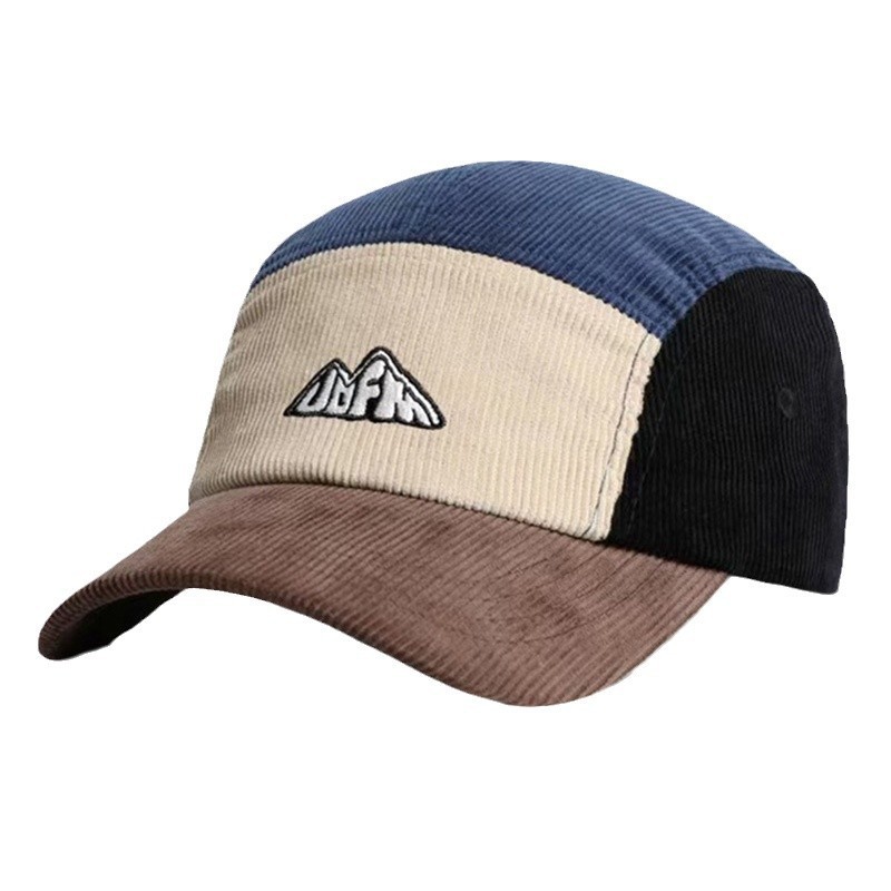 Corduroy Cap 5 Panel - Topi Visor Pria Wanita 5 Panel