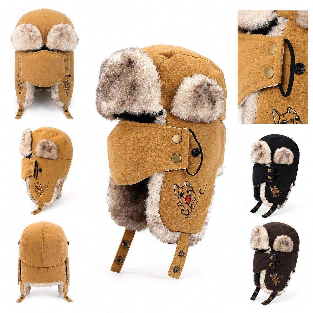 Trapper Hat Ear Flap - Topi Trapper Berlapis Bulu Imitasi Baru