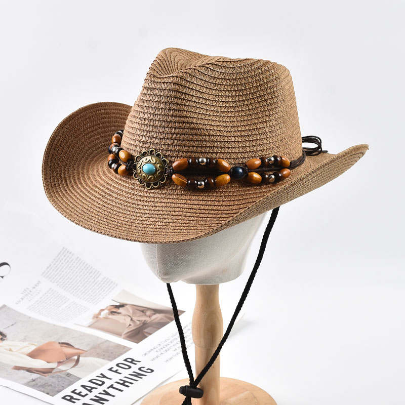 Cowboy Hat Straw - Topi Koboi Barat Bahan Jerami untuk