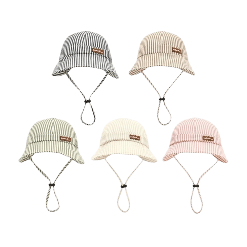 Topi Bayi Bergaris Baru, Dapat - Bucket Hat Cotton ulasan dan harga