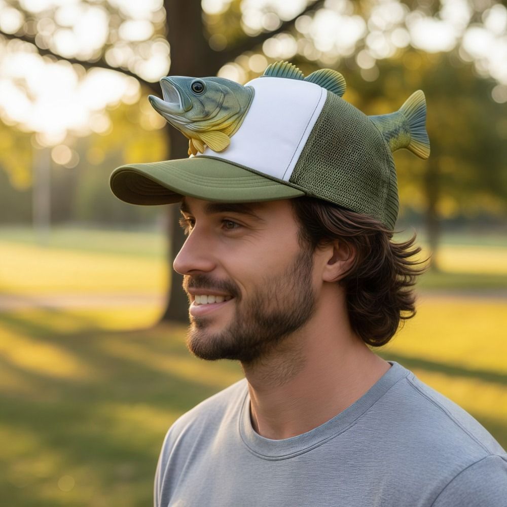 Topi Trucker Hewan Ikan 3D Luc - Trucker Cap Mesh ulasan dan harga