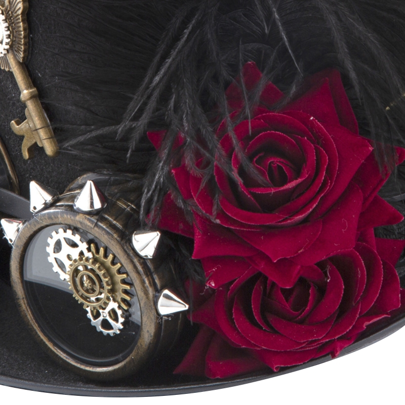 Y166 Topi Steampunk Antik Topi - Fedora Hat Wool ulasan dan harga
