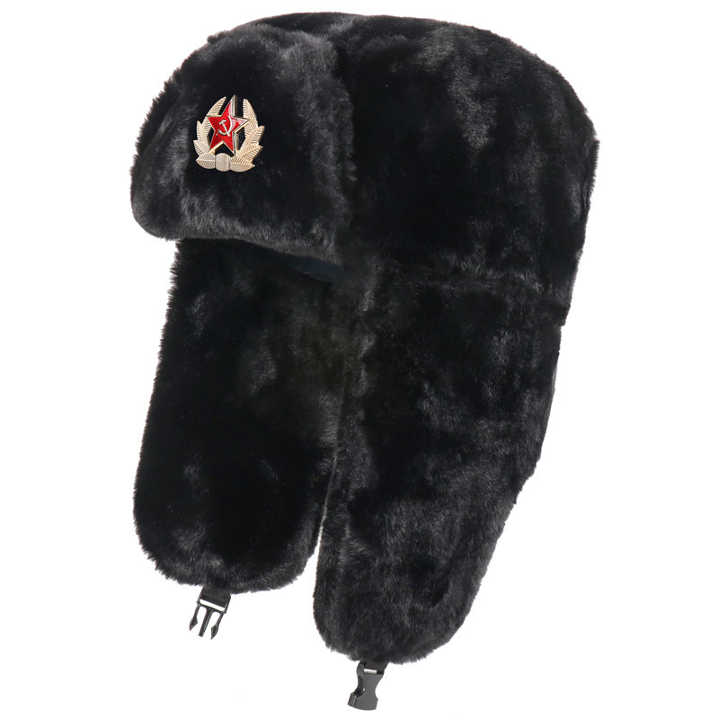 SupSindy Lencana Soviet Ushank - Trapper Hat Ear Flap ulasan dan harga