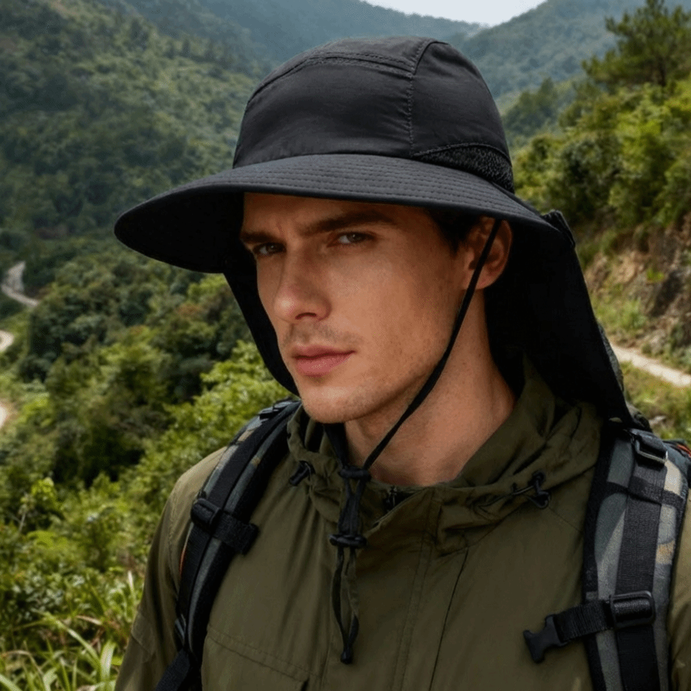 Topi Matahari Pinggiran Lebar  - Bucket Hat Cotton ulasan dan harga